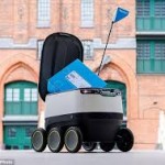 Robot pengantar Paket Pos dari Amazon